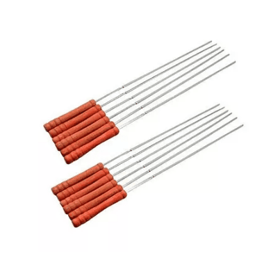 BBQ Silver Grill Steel Sticks 10 pcs